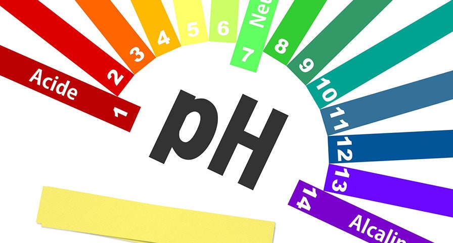 Graphe du PH d'une solution de 1 à 14