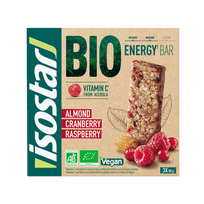 ISOSTAR Barres Energy Sport Bio Amandes, Cranberries, Framboises