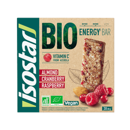 ISOSTAR Barres energy sport bio amandes / cranberries / framboises