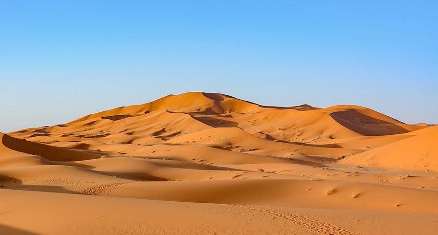 Dune de sable au Maroc