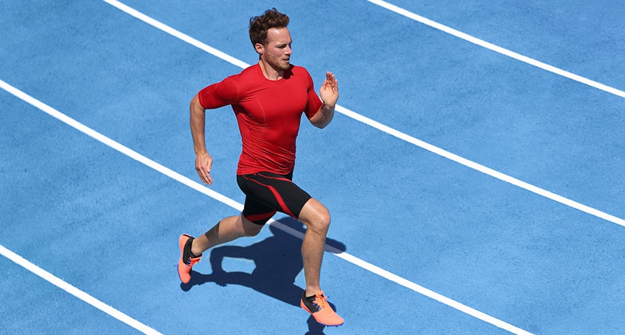 Coureur sur piste d’athlétisme 